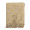 Gutte Throw, Yellow, Recycled Cotton - bloomingville