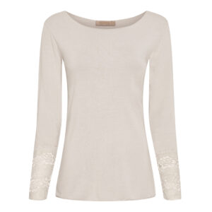 Elegant basblus med spets från Marta de Chateau - beige