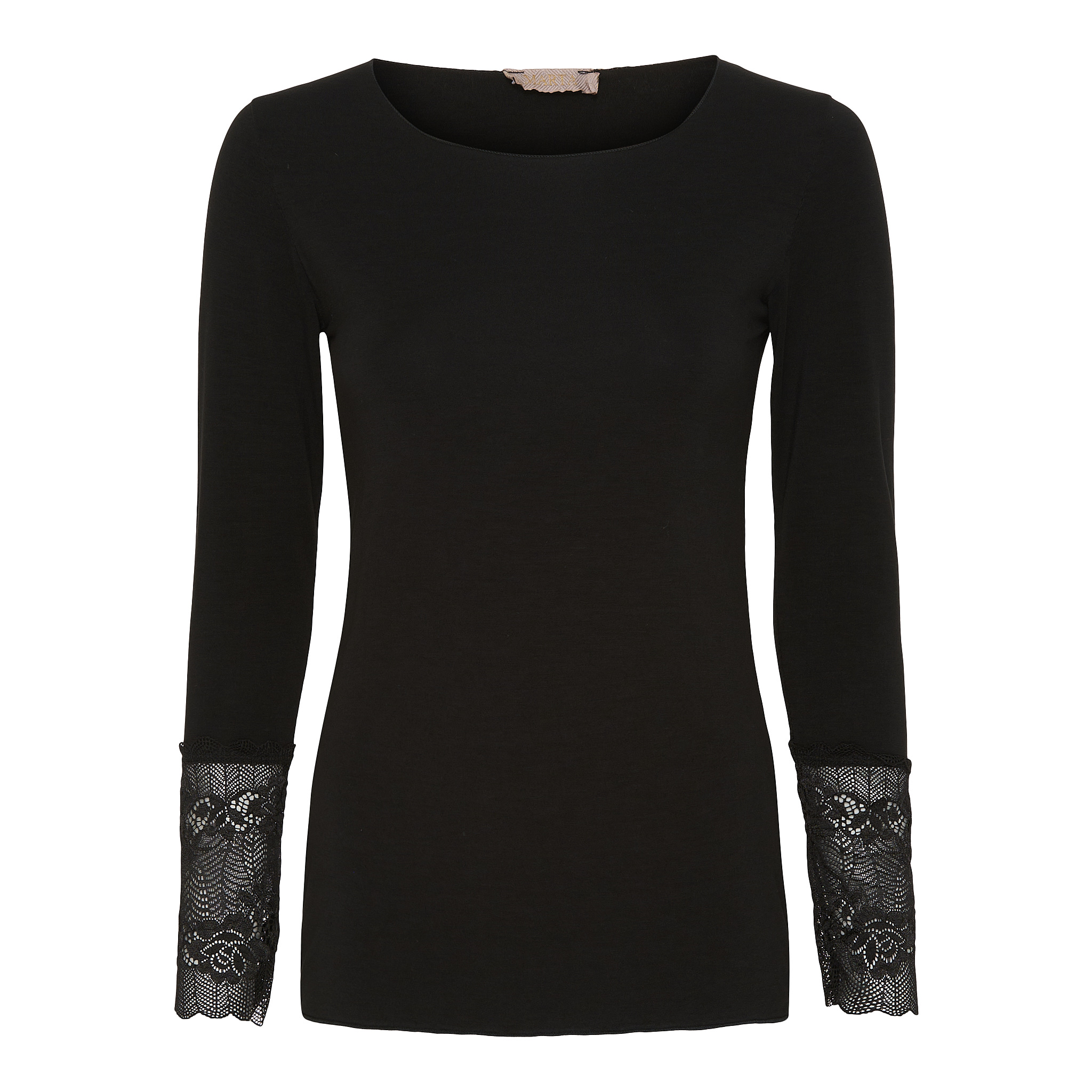 Elegant basblus med spets från Marta de Chateau - sort