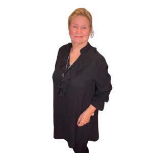 Tunika med volang - Sort