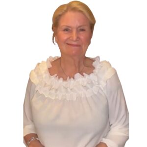 Blus med rysjer och elastisk kant